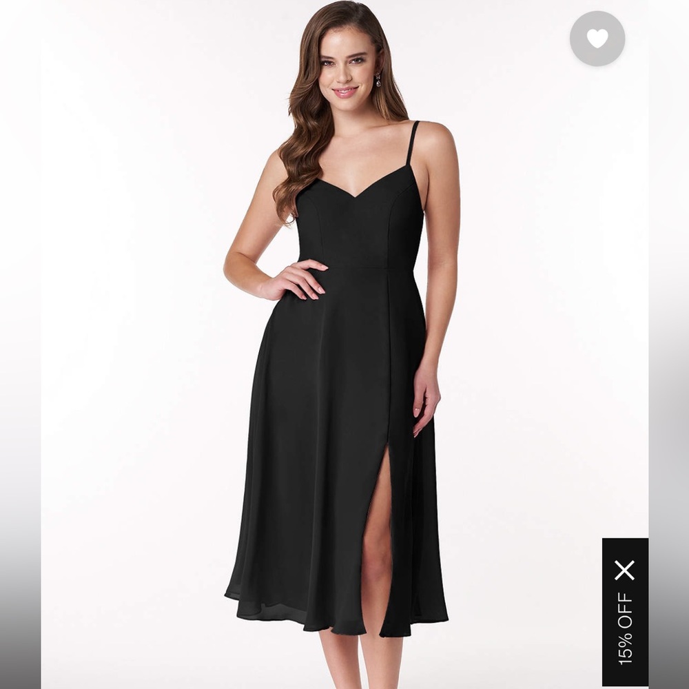 NWT Azazie Clarissa Bridesmaids Dress - Black, A4